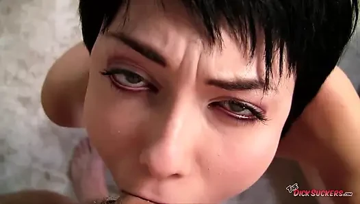 Zoe Voss şehvetli ve utangaç emme!