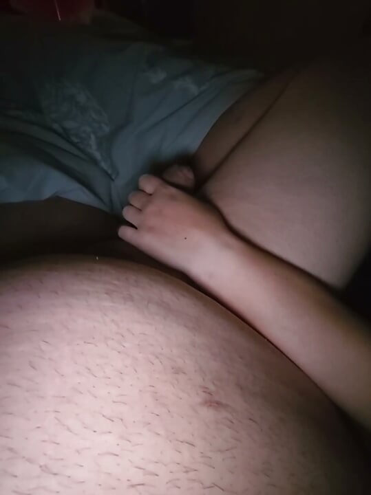 Caught cheating boyfriend by handjob step brother big dick in erection