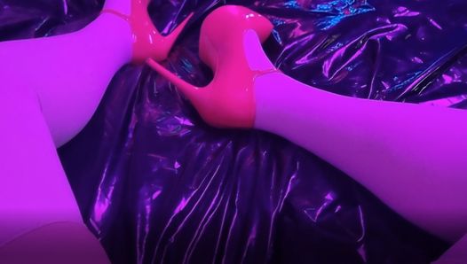 Sissygasm in chastity with micro penis