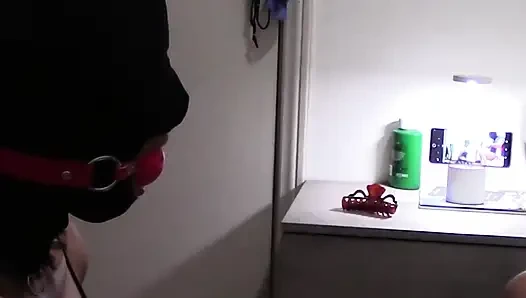 MILF Mouth-fucked with Ring Gag and Massive Throat Cumshot