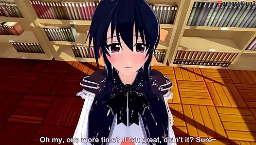 Akeno gibt mir einen blowjob in einer öffentlichen bibliothek - AUF DERER, DEREN NTR Madness Serie