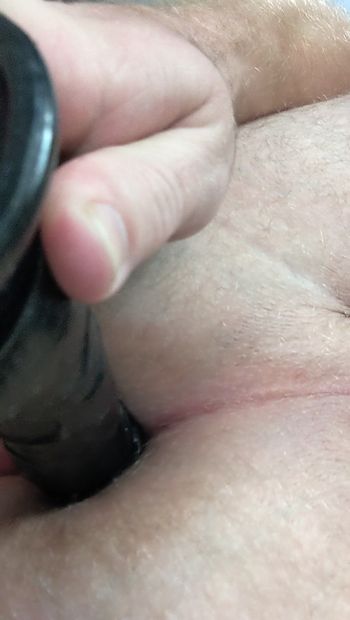 Stuffing my ass with BBC dildo