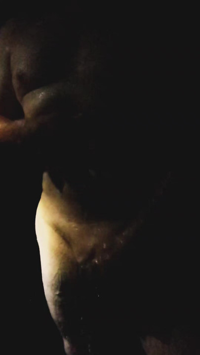 A sexy man washes in the shower and caresses himself and his beautiful penis.