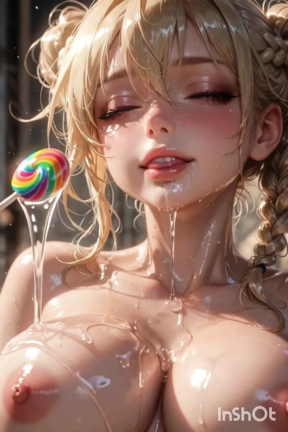 Lollipop licking compilation, 3d anime