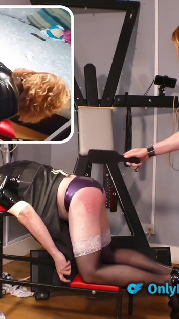 Must-share moment from "Latex maid Lisa gets a good spanking and flogging from TGirl Mistress Lucy"