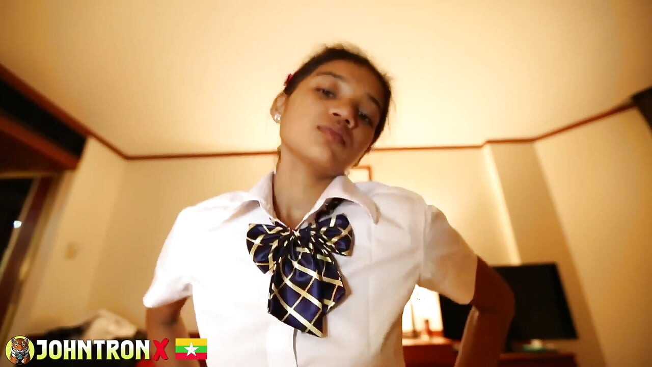 JohnTronX - Banging Asian babe in a school uniform