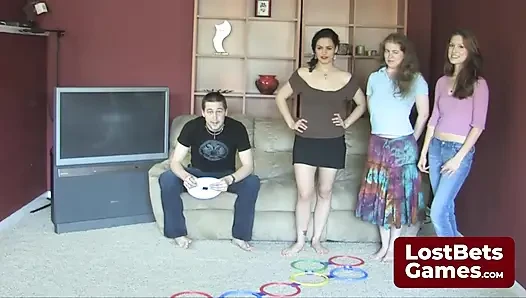 The girls are in for a wild ride with a Stripscotch game
