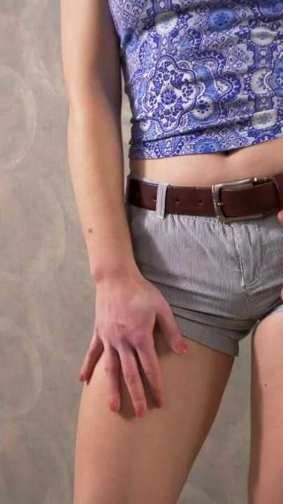 Amateur Milf In Tight Shorts And Full Back Panties Tease Visible Panty Line | Clip 1