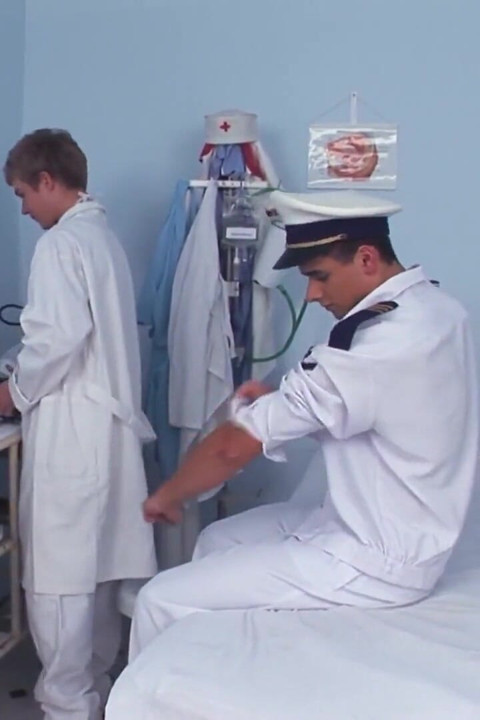 Exclusive video Bareback: Hot marine gets his ass fucked by horny doctor