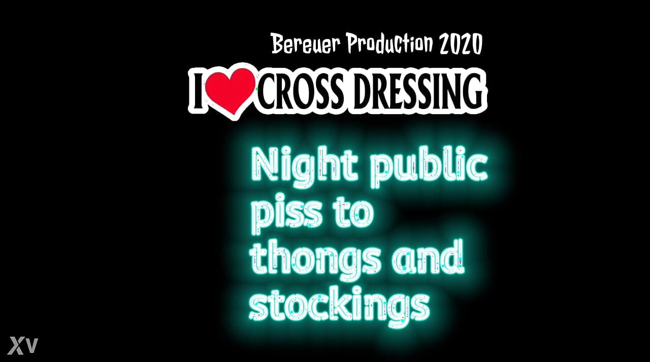 Night public risky pee to thongs