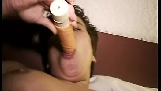 Ugly German whore shows her cunt to the cam