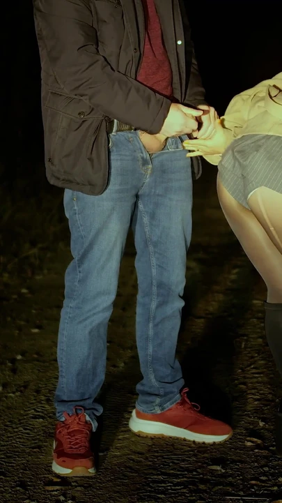 Spectacular moment from "An incredible stranger caught me masturbating in a public park💦"