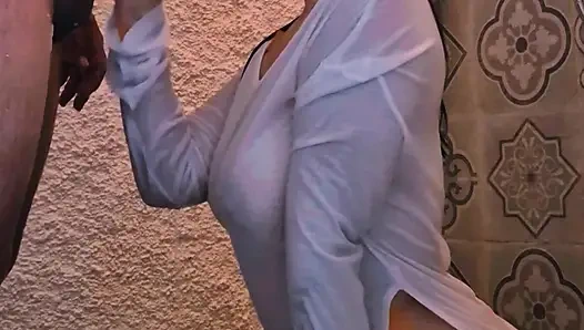 Bonnie Pounds Her Lucky Fan Until He Prematurely Cums and Uncontrollably Pisses on Her Sexy Body