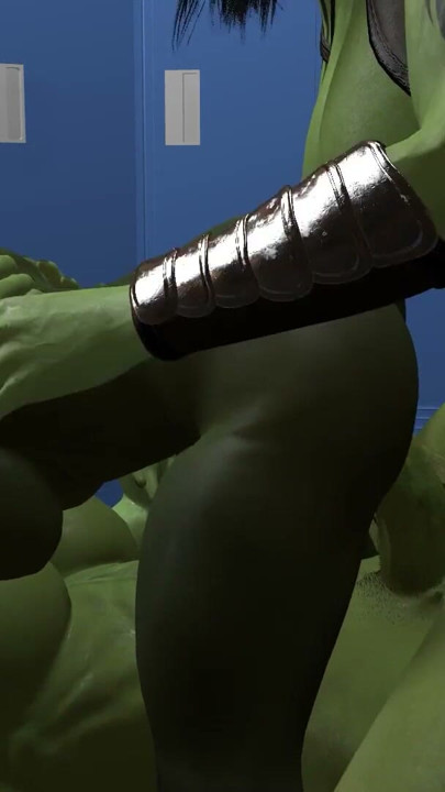 Rapazinha goblin de peitos grandes fodida com força por orcas futa | Clip 1