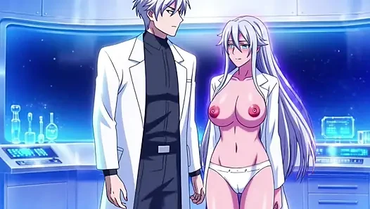 Mad scientist creates perfect futanari clone of himself for sex desire
