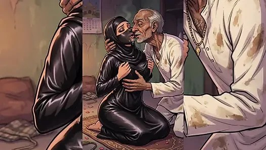 Gadis muslim berhijab di-gangbang sama cowok jelek di ruangan sempit - serial hijabi bagian 3