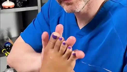 Ebony Teen with Huge Natural Tits Lily Starfire Getting Fucked After Massage