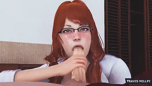 MILF Stepmom Struggling Dick with Her Mouth