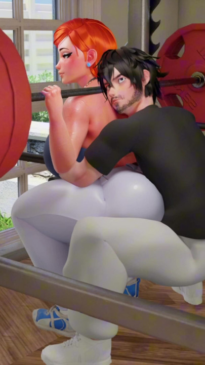 MansionDays - Playing with Gwen Tennyson's Butt in Workouts | Clip 1