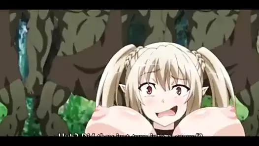 Anime, dessin animé hentai, une fille baise un monstre