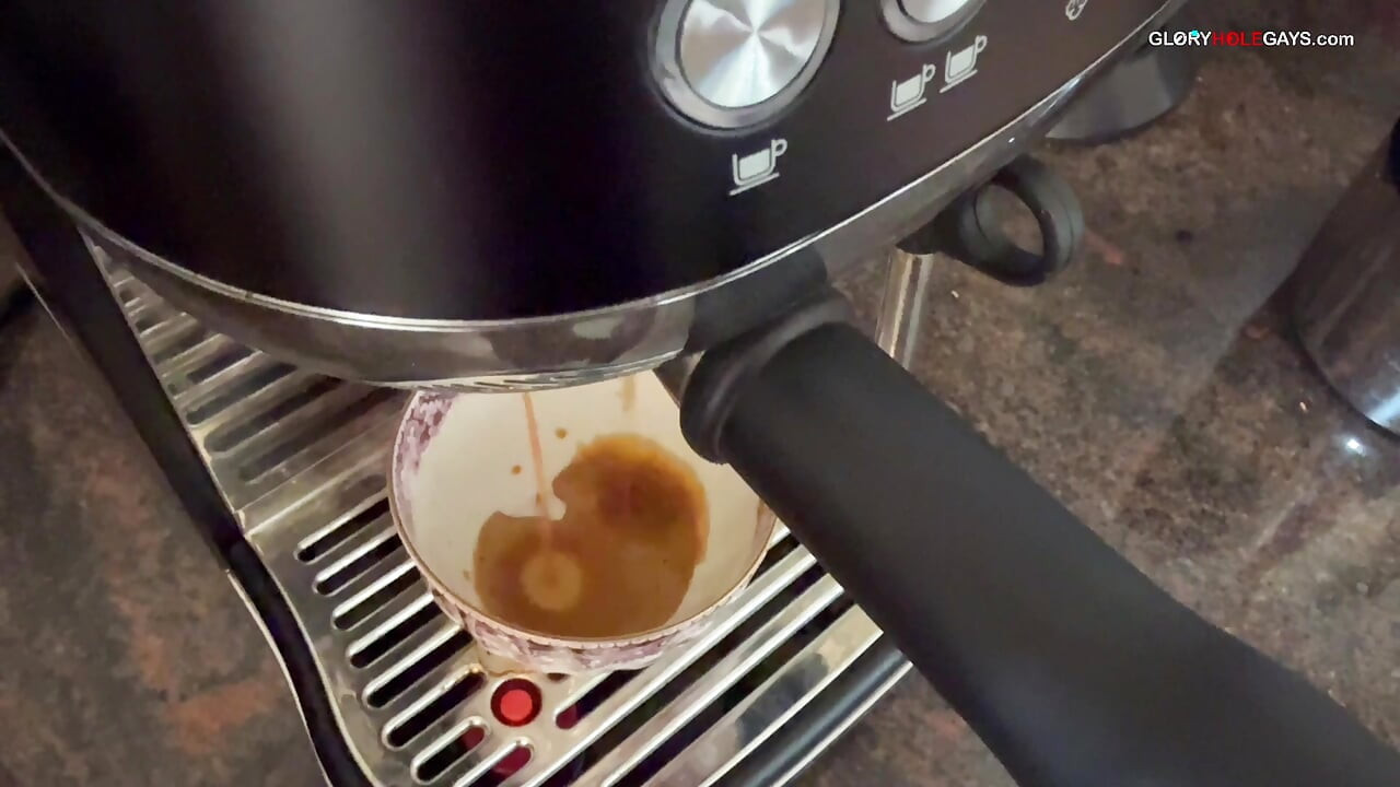 Stranger Cum Coffee: Hot Guy Sprays in - Sucker Drinks Every Drop to Start the Day