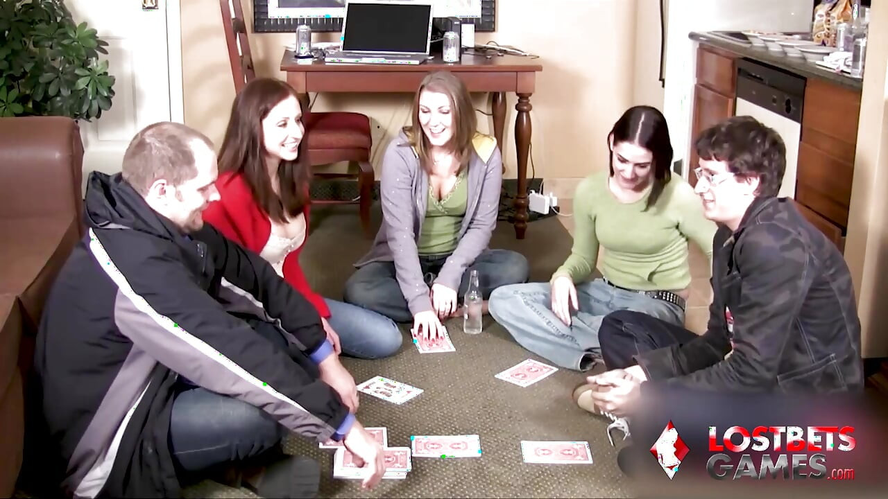 Ashley, Paris, Addie, Simon, and Alan Play Until Nude