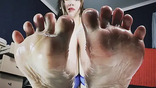 Oiled Feet Asmr Slow Sole POV & Deep Whisper Tease