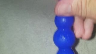 Blue anal beads