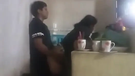 Maid Fucked in the Kitchen (my Wife Almost Found Us Out)