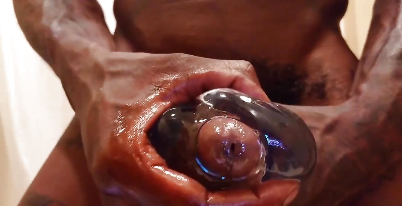 Hallelujah Johnson Masturbating solo sex toy BBC cum cumshot