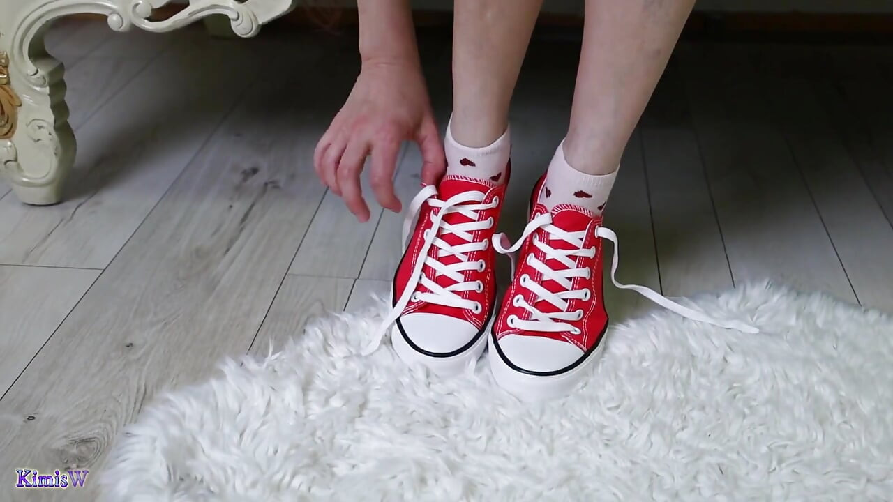 Sweet Toe Tease - Colorful Candy Between Her Toes