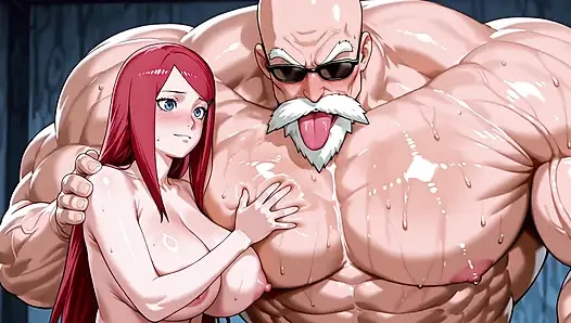 Roshi (DB) x Kushina (Naruto)