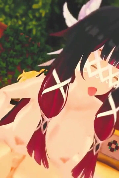Genshin impact - adegan seks hardcore columbina sama aether - animasi hentai 3d
