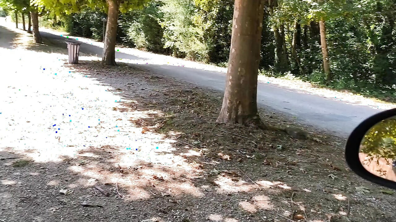 Masturbation in the car in nature