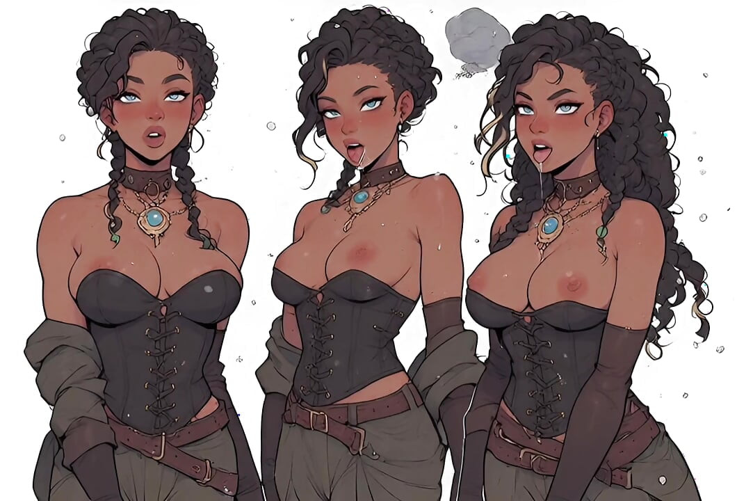 Wunderschöne Afro-Frauen in der Kälte des Winters Teil 2, Hentai, künstliche Intelligenz, Animation, unzensiert