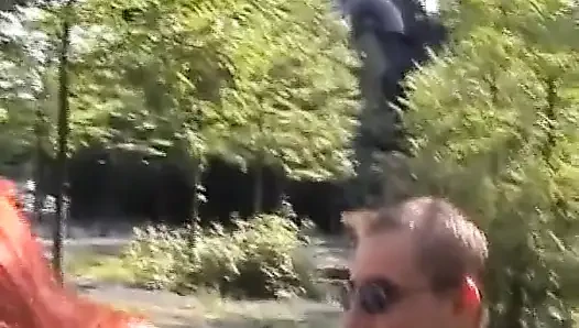 Amateur Teen Got to Ride and Suck Cock in Thee Public