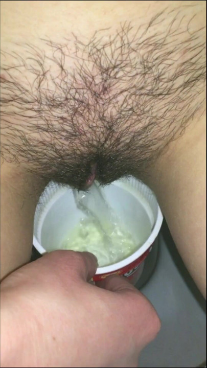 COLLECTION A girl pees in the toilet, a brunette pees in her panties and in the dishes. Hairy pussy close up | Clip 1