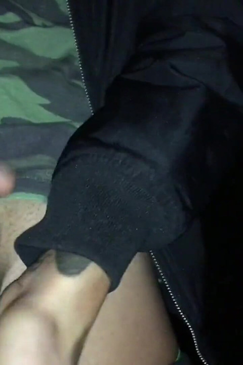 Twink Balls Worshiping, Squeezing and Making Cum Outdoor