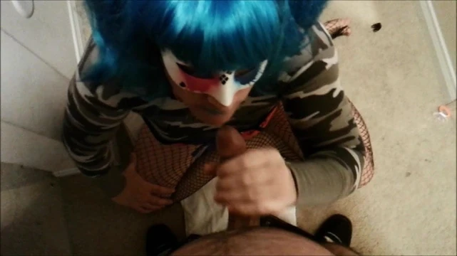 Crossdresser sucking Mexican cock part 3