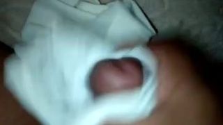 cum on found dirty panty under Hotel which thrown after sex.