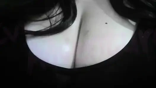 hotwife otaku nerdy Watching Hentai while playing with her Big Tits #3