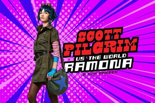 Vrcosplayx mengongkek Serena Hill sebagai jemaah Scott vs. Ramona F dunia semasa Ramona Flowers berkongkek dengan jemaah Scott VR lucah