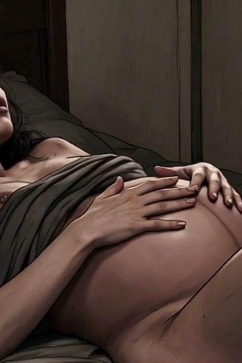 Huge 9 Month Pregnant Belly - Rubbing My Dripping Hairy Bush Until I Cum
