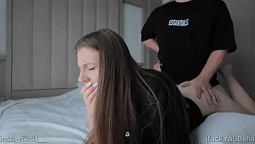 Я делала домашнее задание и игнорировал моего сводного брата, и он шпилит меня в каждую дырку