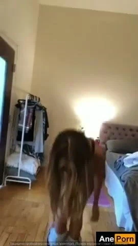 Skinny Blonde Doing A Striptease