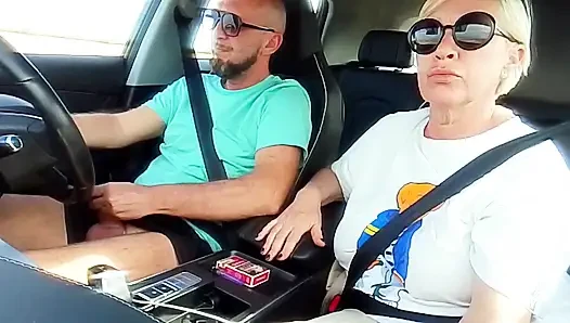 Family car ride with stepmom