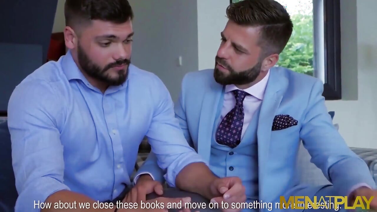 MENATPLAY - Suited men Hector De Silva and Nicolas Brooks anal