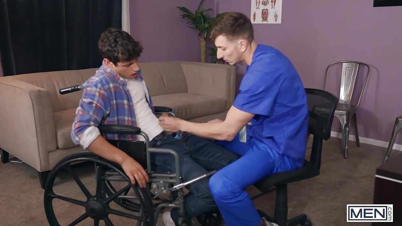 MEN - Kaleb Stryker Gets His Knees Tested Again When Nurse Michael Jackman Pounds Him Hard