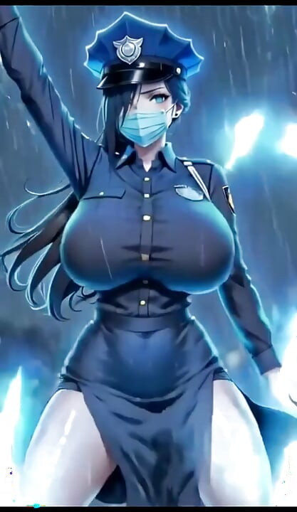 Cute police officer dance, Ai animation