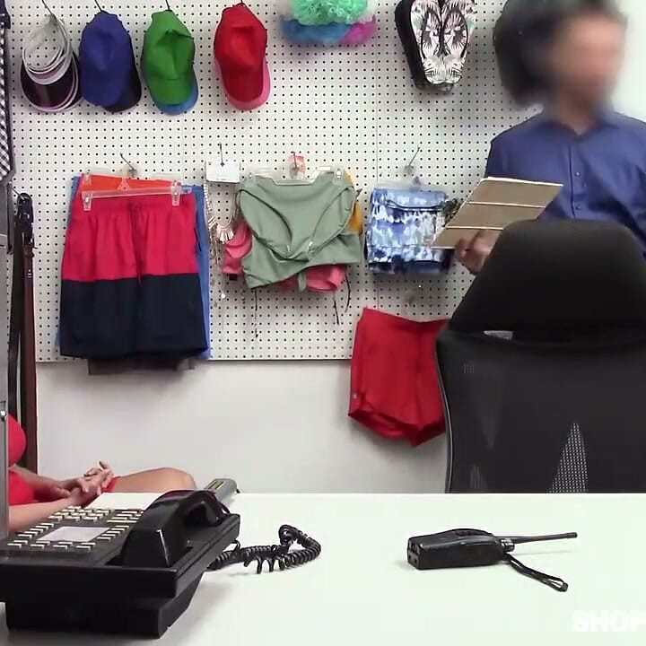 Busty Shoplifter Vanessa Cage Cuts a Deal with Mike Mancini, Licked and Fucked Doggystyle Before a Wild Cowgirl Ride
